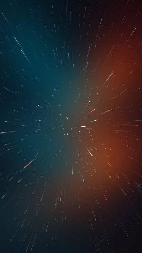 Dynamic Cosmic Light Rays Zooming Through Deep Space in Glowing Colors Stock Footage 314222967