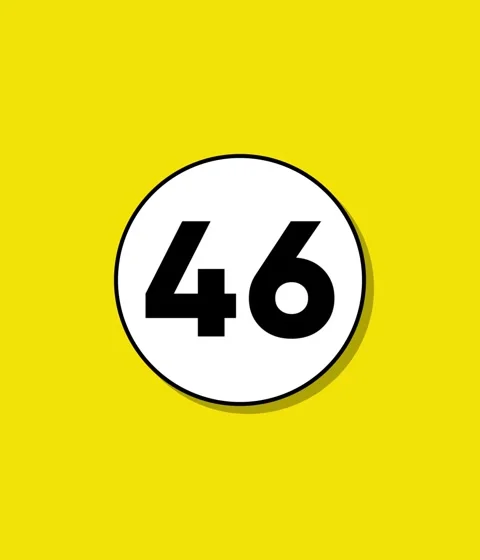 Dynamic countdown animation showing number forty six appearing inside white.. Stock Footage 332396487