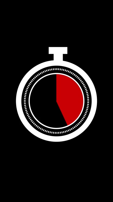A dynamic countdown timer graphic with a stopwatch icon gradually filling w.. 库存影片 331811763