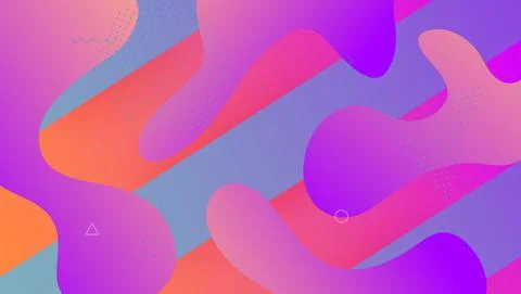 Dynamic Cover. Fluid Layout. Wavy Landing Page. Modern Element. Stock Illustration