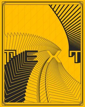 Dynamic Creative Typography Poster Optical Motion Layout Design Stock Illustration