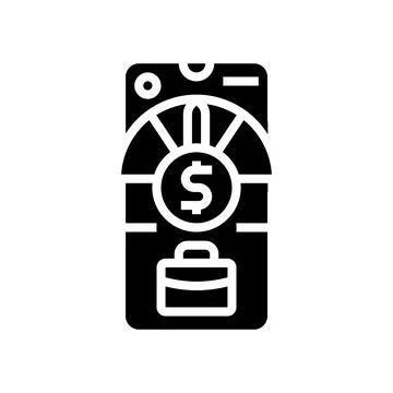 Dynamic credit scoring model fintech glyph icon vector illustration イラスト素材