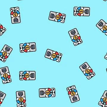 Dynamic credit scoring model fintech vector seamless pattern イラスト素材