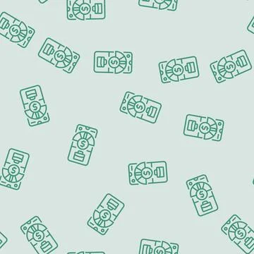 Dynamic credit scoring model fintech line seamless pattern Stock Illustration