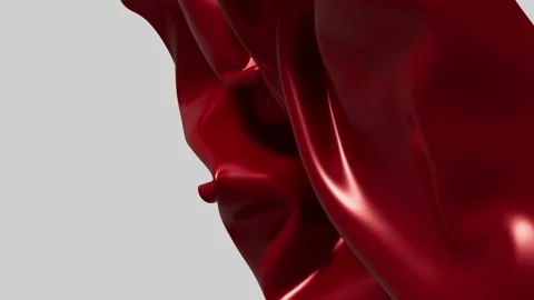 Dynamic crimson silk fabric luxury abstract motion graphic design 스톡 동영상 343758312
