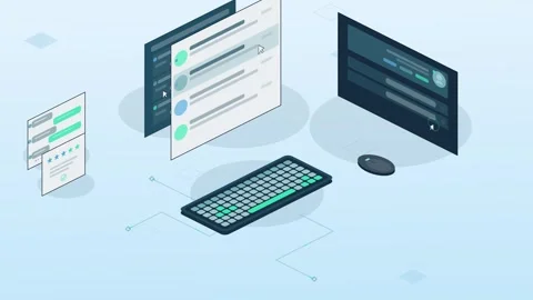 Dynamic CRM account management interface with engaging data visualization and us Stock Footage 339752404