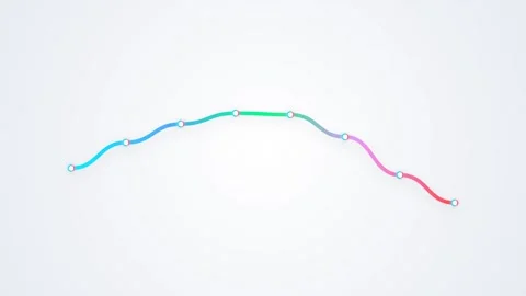 Dynamic Cryptocurrency Price Chart with Glowing Green to Red Gradient Wave .. Stock-Footage 346202278