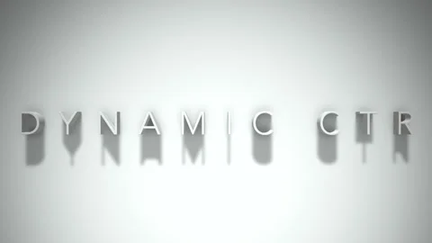 Dynamic ctr 3D title animation with shadows on a white background Stock Footage 297268620