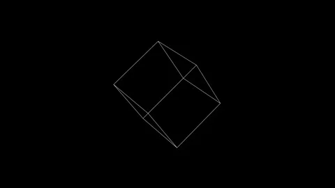 Dynamic Cube: Abstract Motion and Geometric Rotation Video stock 294135616