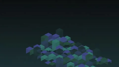 Dynamic cube pattern animation for modern design projects Stock Footage 327338548