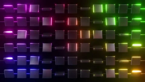 Dynamic Cube Wall 4 Stock Footage 222759801