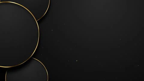 Dynamic Curved Gold Ribbon Dark Backdrop Particles Awards Background Loop Video stock 336651458