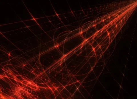 Dynamic curves ands blur pattern. Fractal graphics. Science and technology co イラスト素材