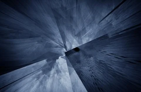 Dynamic curves ands blur pattern. Fractal graphics. Science and technology co Stock Illustration