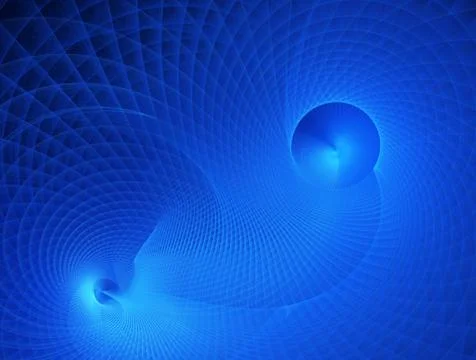 Dynamic curves ands blur pattern. Fractal graphics. Science and technology co Illustrazione stock