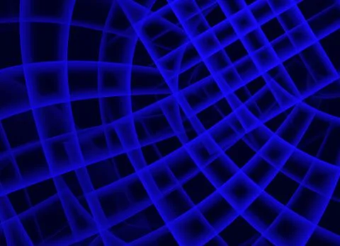 Dynamic curves ands blur pattern. Fractal graphics. Science and technology co Illustrazione stock