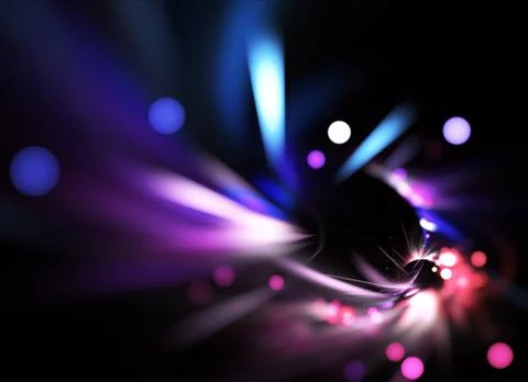 Dynamic curves ands blur pattern. Fractal graphics. Science and technology co Illustrazione stock