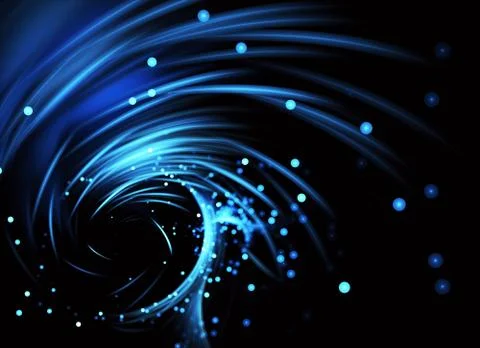 Dynamic curves ands blur pattern. Fractal graphics. Science and technology co イラスト素材