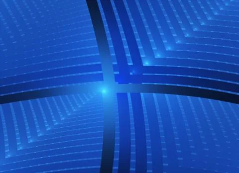 Dynamic curves ands blur pattern. Fractal graphics. Science and technology co イラスト素材