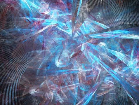 Dynamic curves ands blur pattern. Fractal graphics. Science and technology co Stock Photos