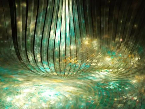 Dynamic curves ands blur pattern. Fractal graphics. Science and technology co Stock Photos