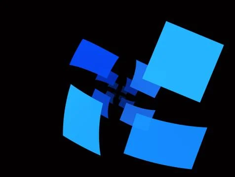 Dynamic curves ands blur pattern. Fractal graphics. Science and technology co Stock Photos