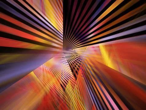 Dynamic curves ands color pattern. Fractal graphics. Science and technology c イラスト素材