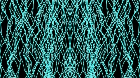 Dynamic cyan abstract line art pattern for futuristic technology background Stock Footage 337498530