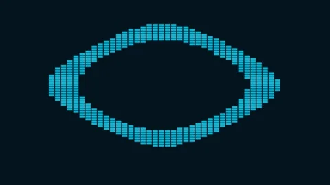 Dynamic cyan circular equalizer ring technology loader modern background an.. Stock Footage 342523828