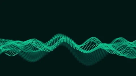 Dynamic cyan-colored animated lines form flowing wave patterns Stock Footage 313782702