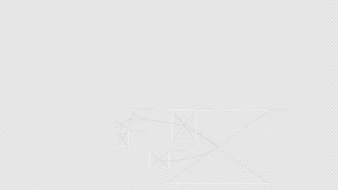 Dynamic cyclic object tracking visualization: chaotic AI scans connecting nodes Видео 336322965