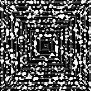 Dynamic dark background. Abstract pattern. Graphic element. Optical illusion. Stock Illustration