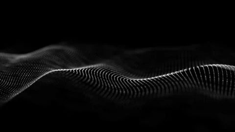 Dynamic dark wave of particles. Abstract futuristic background. Stock Footage 275844155
