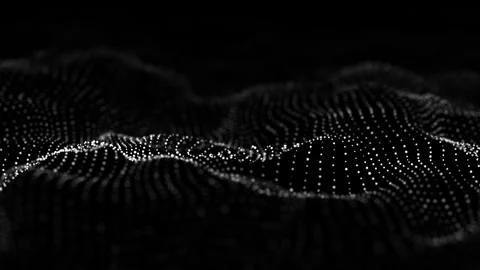 Dynamic dark wave of particles. Abstract futuristic background. Stock Footage 275857145