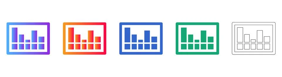 Dynamic Data Charting Interface Elements Illustrazione stock