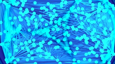 Dynamic data connection mesh abstract science background technology flow Stock Footage 336536932