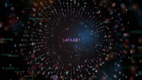 Dynamic Data Constellation Cosmic Burst Of Numbers Particles Digital Motion Stock Footage 320877024