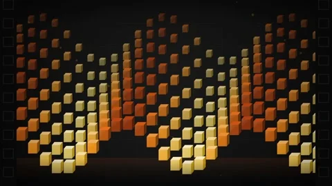 Dynamic data signal visualization using glowing abstract geometric audio wa.. Stock Footage 346005078