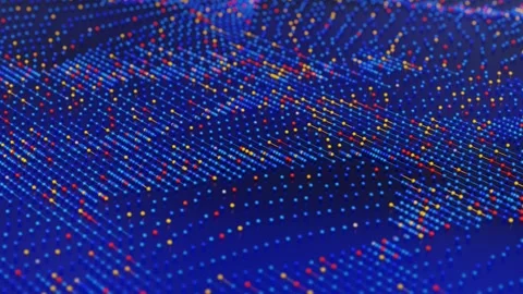 A dynamic data stream and digital wave form a tech pattern. loop Stock Footage 307552326