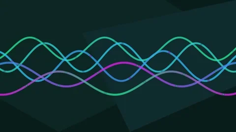 Dynamic data streams flow in vibrant, shifting colors Video stock 327941455