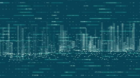 Dynamic data visuals for business info graphics Stock Footage 281325393