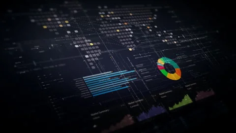 Dynamic data visuals for business info g... | Stock Video | Pond5