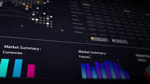 Dynamic data visuals for business info g... | Stock Video | Pond5