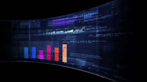 Dynamic data visuals for business info graphics, animated charts, and Stock Footage 342465938