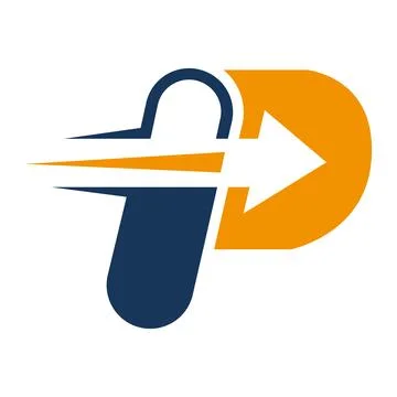 Dynamic Delivery Arrow Logo Design with Speed Concept Stock Illustration