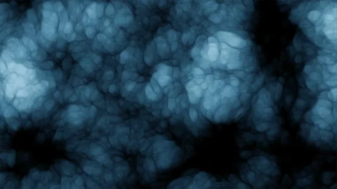 Dynamic dense abstract blue smoke-like spooky structure in chaotic motion 스톡 동영상 208370579