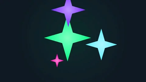 Dynamic design elements with vibrant star shapes for web and graphic projects Stock Footage 321724881