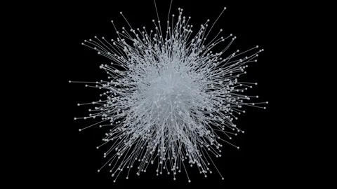 Dynamic development of the structure. Spreading connections in the dark. Stock Footage 313471339