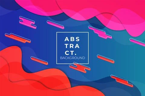 Dynamic Diagonal Abstract Overlapped Fluid Shape Purple and Orange Background Stock Illustration