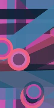 Dynamic diagonal bands, intersecting bars, and concentric rings form an ene.. Stock Illustration